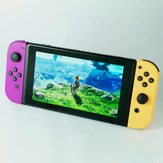yellow and black nintendo switch