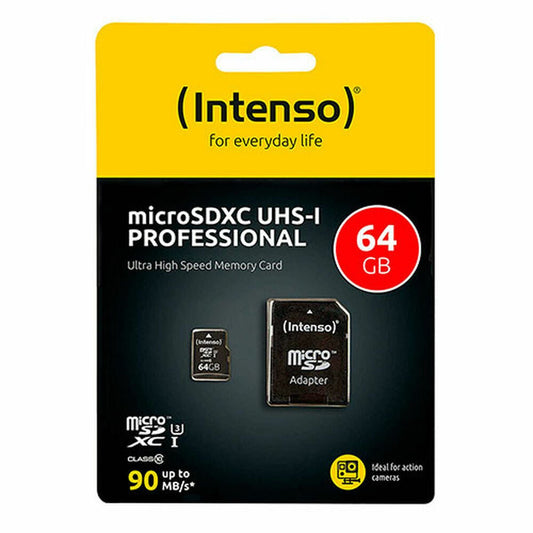Micro SD Card INTENSO SDXC 64GB Computers | Electronics > Computer | Networks and components > Memory cards